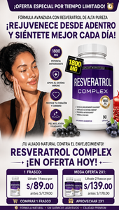 RESVERATROL COMPLEX ✨ REJUVENECE DESDE ADENTRO Y SIÉNTETE MEJOR CADA DÍA