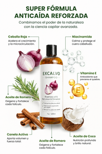 🚿 EXCALVO SHAMPOO — FORTALECE, NUTRE Y REVITALIZA TU CABELLO DESDE LA RAÍZ 💥