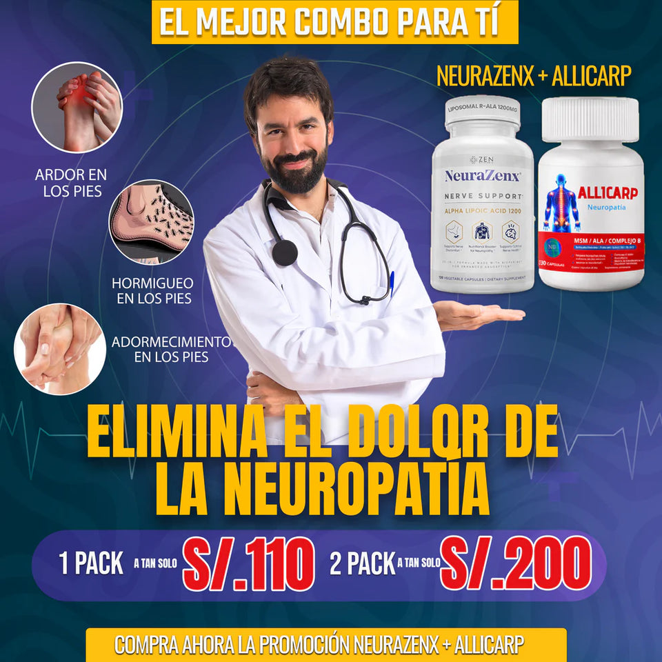 SUPER PROMO ALLICARP + NEURAZENX PRO⭐⭐⭐⭐⭐Apoya a la salud de los nervios