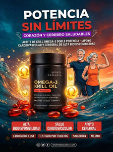 ACEITE KRIL OMEGA-3 DOBLE POTENCIA -APOYO CARDIOVASCULAR Y CEREBRAL DE ALTA BIODISPONIBILIDAD