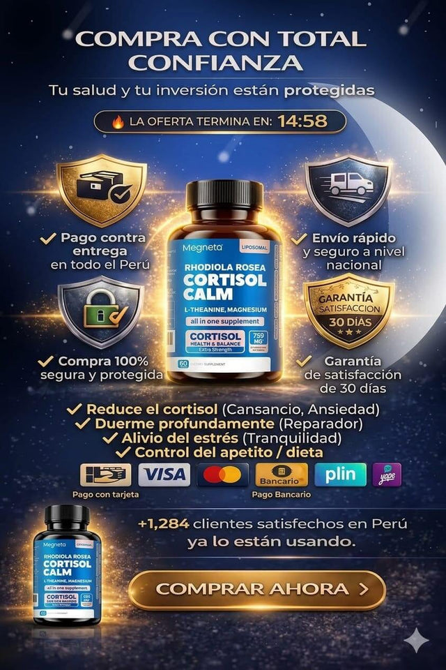 ✨ ¿ANSIEDAD, INSOMNIO O CANSANCIO CONSTANTE? RECUPERA TU CALMA MENTAL Y ENERGÍA DIARIA REGULANDO TU CORTISOL DE FORMA NATURAL 🌿